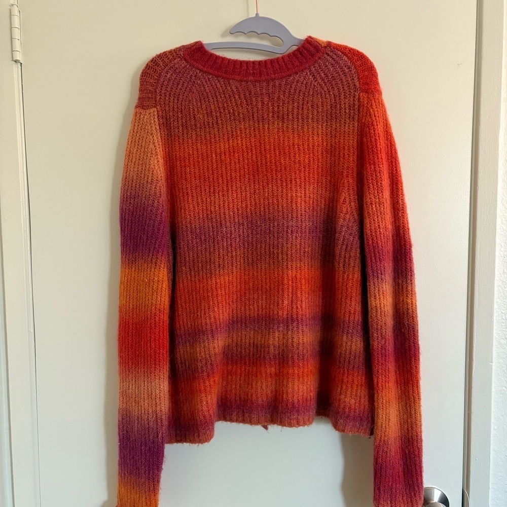 Anthropolgie Maeve Hallie Space-Dyed Cardigan Women’s Wool Blend Size Large - Picture 8 of 13